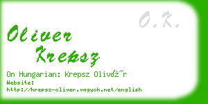 oliver krepsz business card